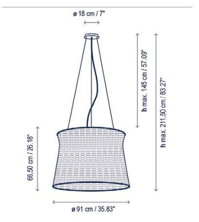 Bover Syra 90 Outdoor Suspension Light
